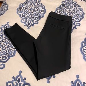 Ann Taylor black side-zip leggings